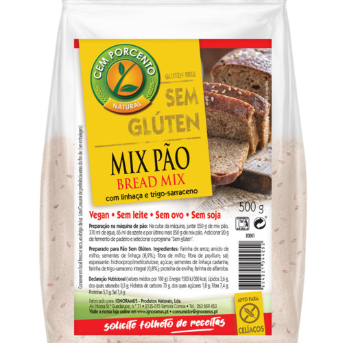 FARINHA BAKED MIX CEM PORCENTO 500GR SEM GLUTEN