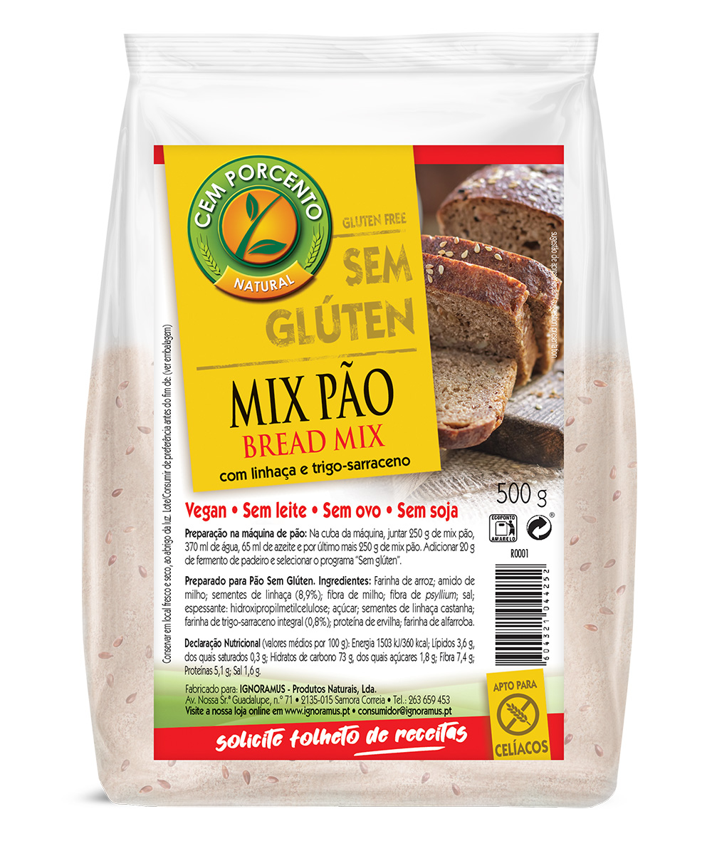 FARINHA BAKED MIX CEM PORCENTO 500GR SEM GLUTEN