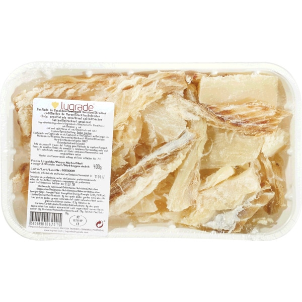 BACALHAU SALGADO SECO DESFIADO LUGRADE 400GR