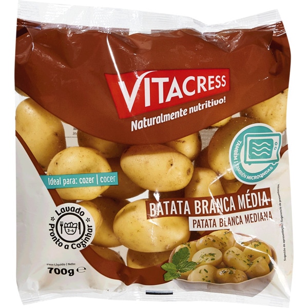 BATATA BRANCA MEDIA 35-45MM VITACRESS 600GR