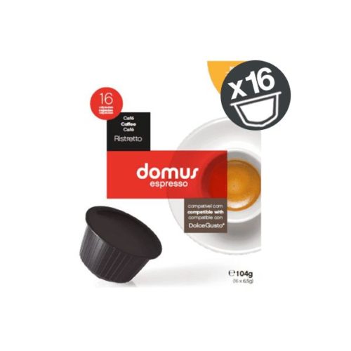 CAFE DOMUS FORTISSIMO 10/10 16X6,5GR DOLCE GUSTO