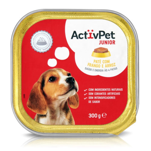 ALIMENTO HUMIDO CÃO JUNIOR ACTIVPET 300GR
