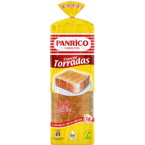 PÃO FORMA PANRICO ESPECIAL TORRADAS 750GR