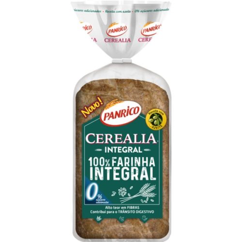 PÃO FORMA CEREALIA 100% FARINHA INTEGRAL 380G