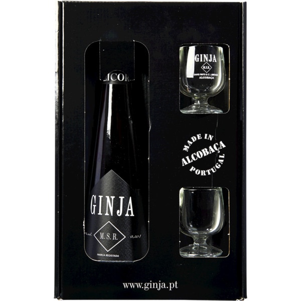 LICOR GINJA 50CL+2CALICES MSR ALCOBAÇA