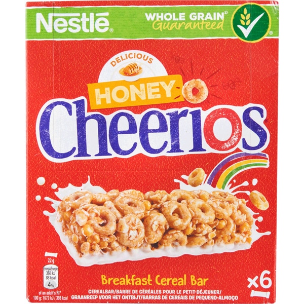 BARRAS CEREAIS CHEERIOS 6X22GR