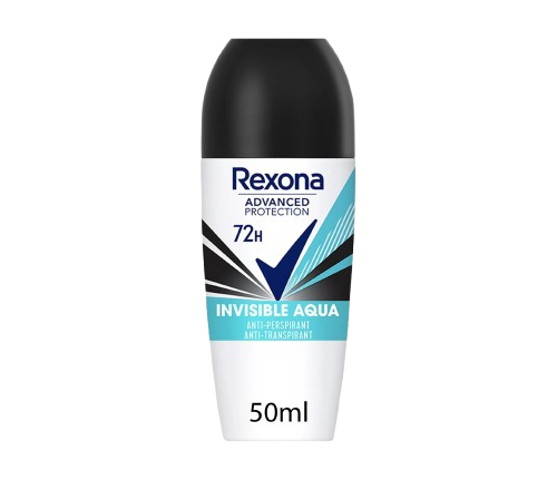 DESODORIZANTE ROLL ON INVISIBLE AQUA REXONA 72H 50ML - Image 2