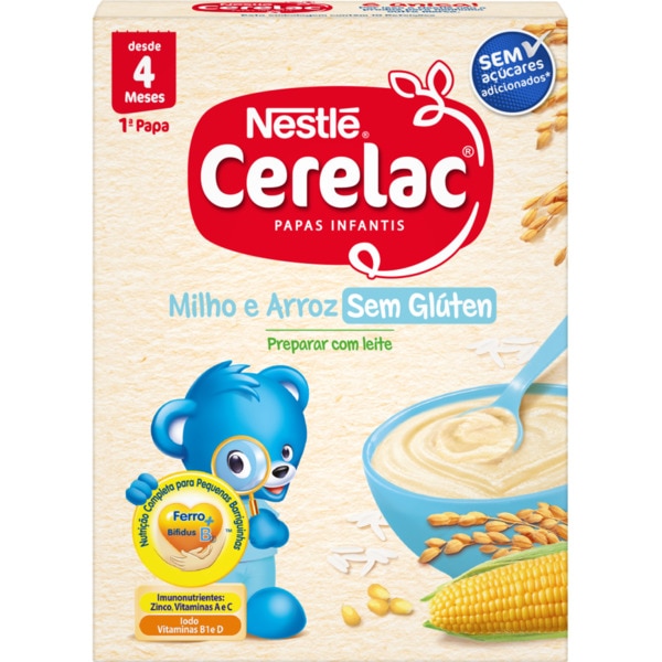 FARINHA NÃO LÁCTEA CERELAC 1ªPAPA ARROZ SEM GLUTEN 250GR
