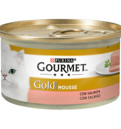 ALIM GATO GOURMET GOLD MOUSSE SALMÃO 85GR