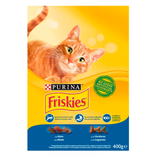 ALIM GATO FRISKIES ATUM/LEGUMES 400GR CARTÃO