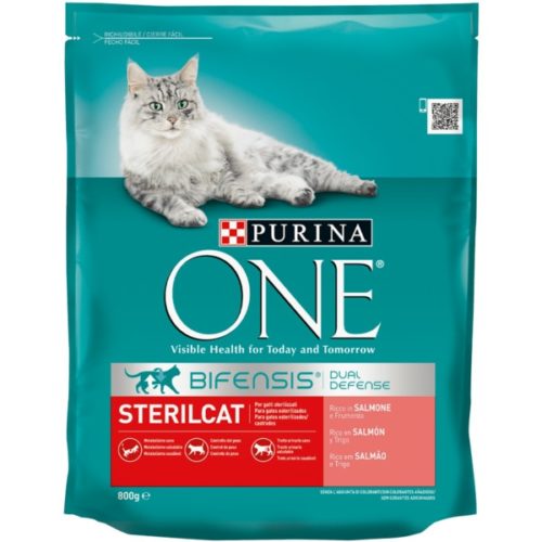 ALIMENTO SECO GATO ESTRELIZADO SALMÃO PURINA ONE 800G
