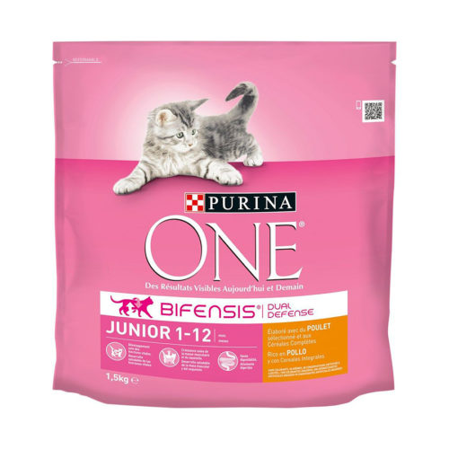 ALIMENTO SECO P/ GATO JUNIOR FRANGO PURINA ONE 1,5KG