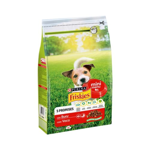 ALIMENTO CÃO SECO FRISKIES MINI MENU VACA 1,5KG