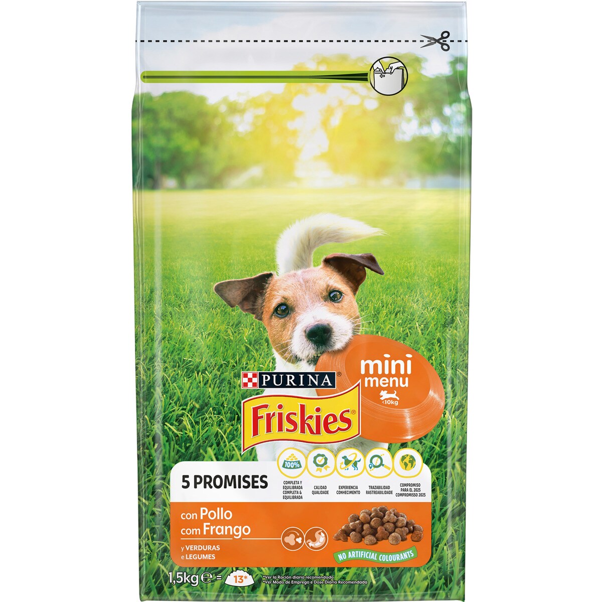 ALIMENTO CÃO SECO FRISKIES MINI MENU FRANGO 1,5KG