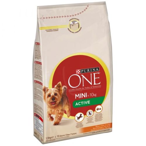 ALIM CÃO FRANGO/ARROZ ACTIVE PURINA ONE 1,5KG