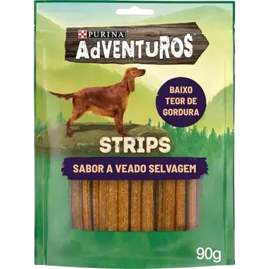 SNACK CÃO PURINA ADVENTUROS STRIPS 90GR