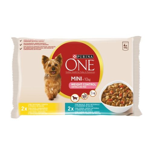 ALIMENTO HÚMIDO MINI WEIGHT CONTROL CÃO PURINA ONE 4X85GR