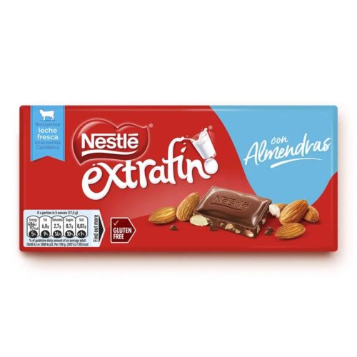 TABLETE CHOCOLATE NESTLE LEITE AMENDOAS 123GR