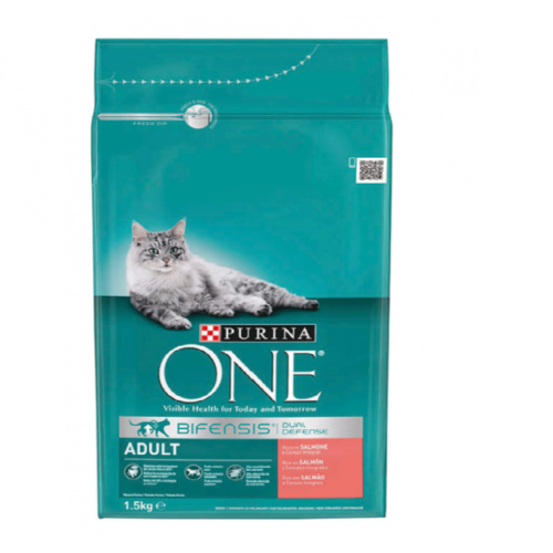ALIMENTO SECO P/ GATO ADULTO PURINA ONE SALMÃO 1,5KG