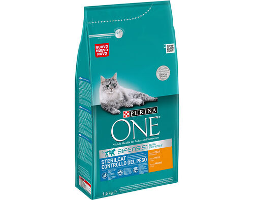 ALIMENTO SECO P/ GATO CONTROLO DE PESO FRANGO PURINA ONE 1,5KG