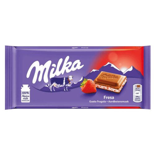 TABLETE CHOCOLATE MILKA MORANGO 100GR