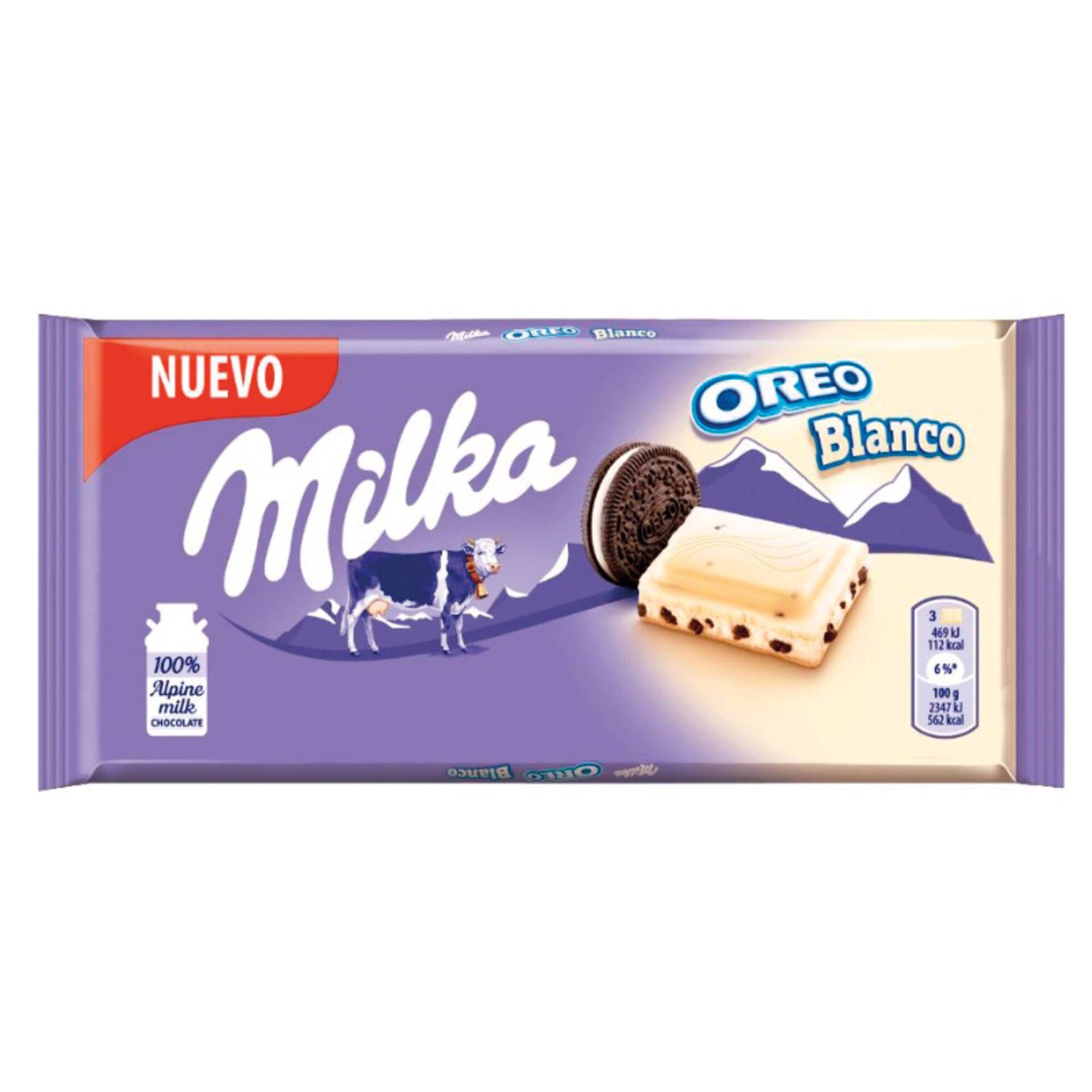 TABLETE CHOCOLATE MILKA OREO BRANCO 100GR