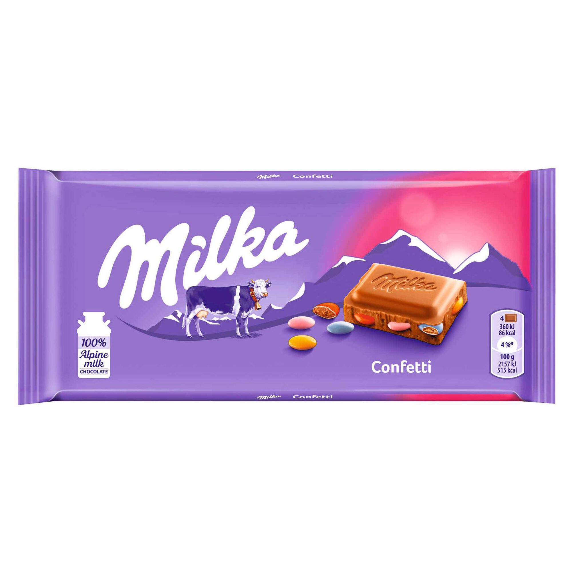 TABLETE CHOCOLATE MILKA CONFETTI 100GR