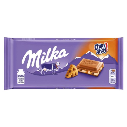 TABLETE CHOCOLATE MILKA CHIPS AHOY 100GR