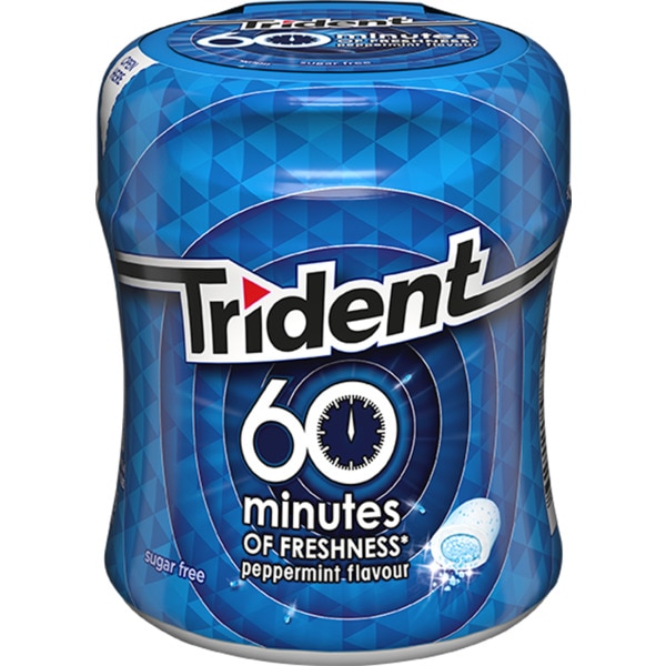 PAST TRIDENT 60M PEPPERMINT BOTTLE 82,6G