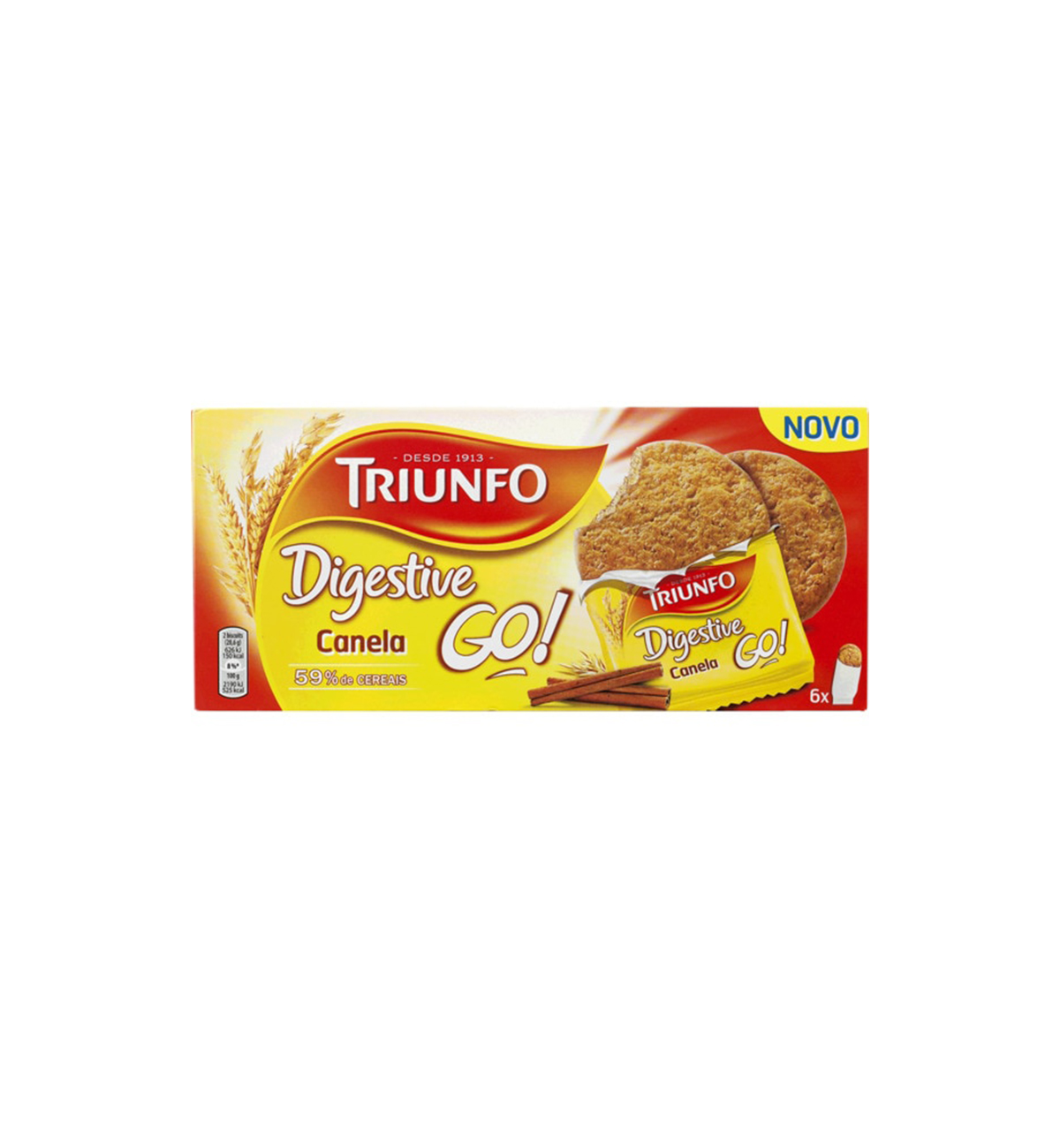BOLACHA DIGESTIVE GO CANELA TRIUNFO 171GR