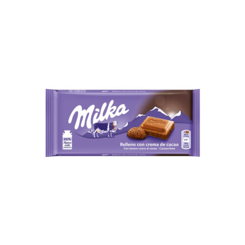 TABLETE CHOCOLATE MILKA RECHEIO CREME CACAU 100GR