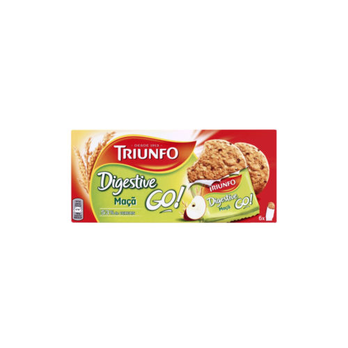 BOLACHA DIGESTIVE GO MAÇÃ TRIUNFO 171GR