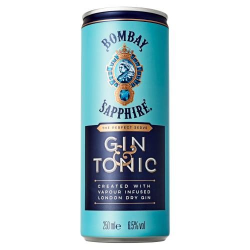 GIN BOMBAY SAPHIRE C/TONICA 25CL LATA