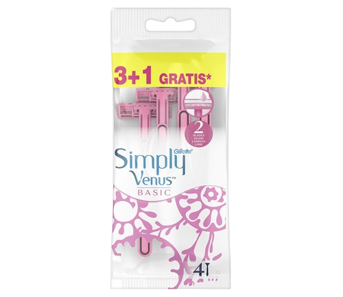 LÂMINAS DEPILATÓRIAS GILLETTE VENUS SIMPLY 3+1UN