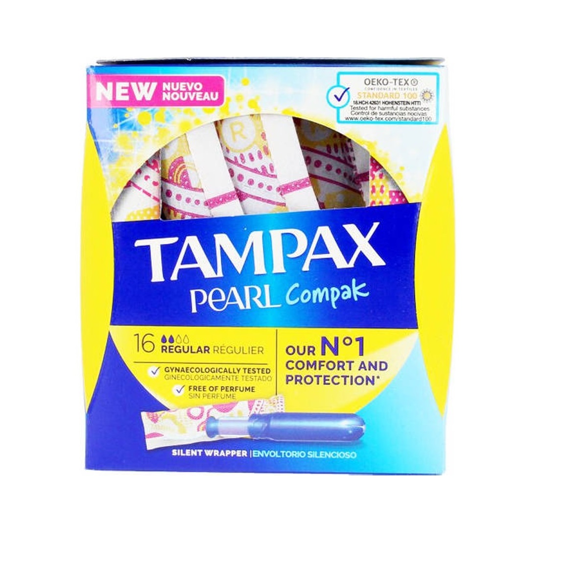 TAMPÕES TAMPAX PEARL COMPAK REGULAR 16UNI