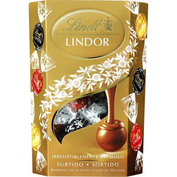 BOMBOM CHOCOLATE SORTIDO LINDOR CORNET 200GR