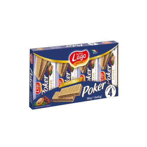 WAFER LAGO POKER CHOCO 4X45G
