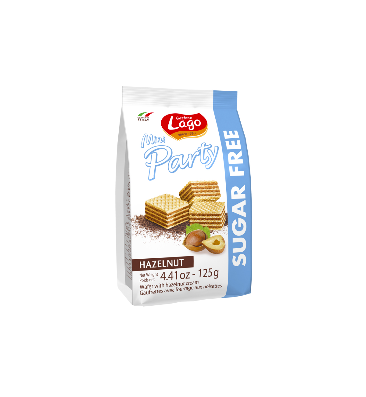 BOL MINI PARTY WAFERS AVELÃ S/AÇUCAR 125GR