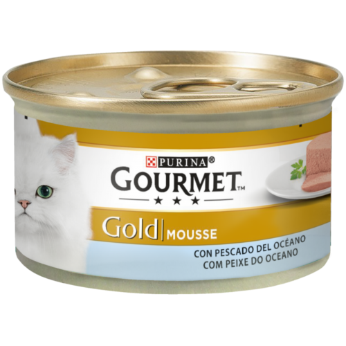 ALIM GATO HUMIDO PEIXE MOUSSE GOURMET GOLD 85GR