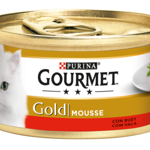 ALIM GATO GOURMET GOLD MOUSSE VACA 85GR