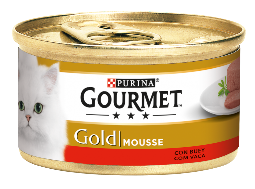ALIM GATO GOURMET GOLD MOUSSE VACA 85GR