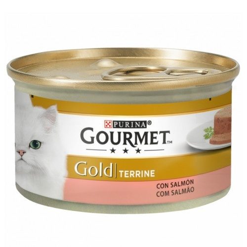 ALIM GATO GOURMET GOLD SALMÃO TERRINE 85GR
