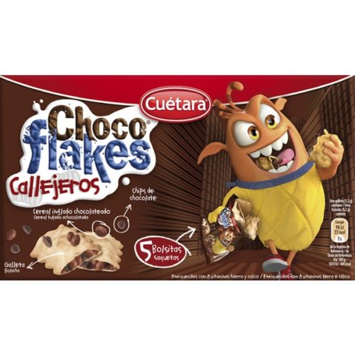BOL CUETARA CHOCO FLAKES CALLEJEROS 5X50G 250GR