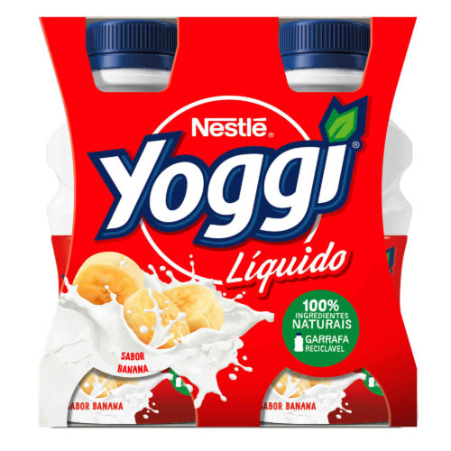 IOGURTE LÍQUIDO YOGGI BANANA 4X160ML