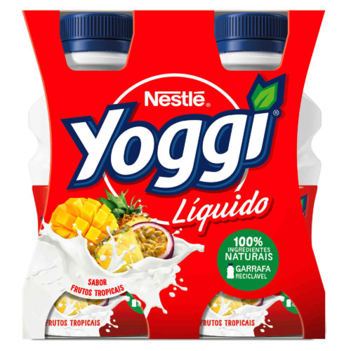 IOGURTE LÍQUIDO YOGGI FRUTOS TROPICAIS 4X160ML