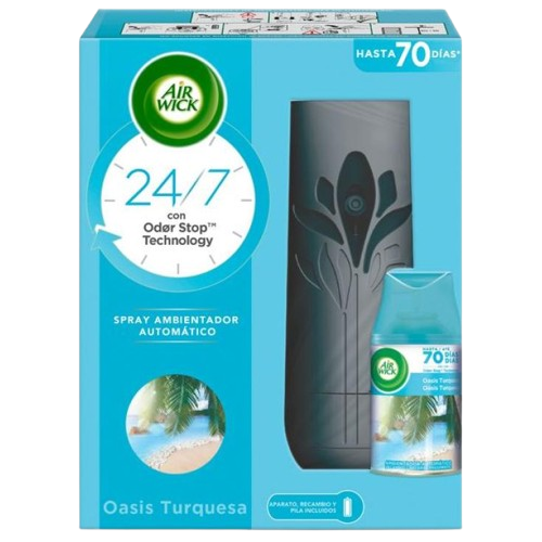 AMBIENTADOR AIRWICK FMATIC APAR+REC OASIS TURQUESA