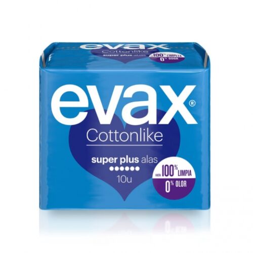 PENSO HIGIÉNICO C/ ALAS SUPER PLUS EVAX COTTONLIKE 10UN
