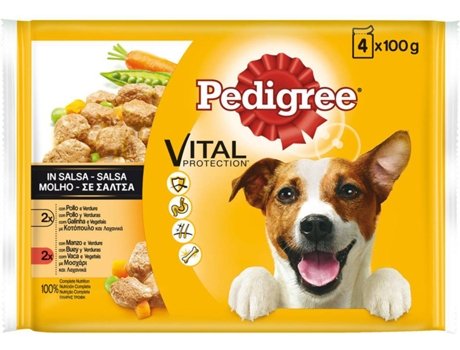 ALIM HUM CÃO PEDIGREE MOLHO GAL/VACA 4X100GR