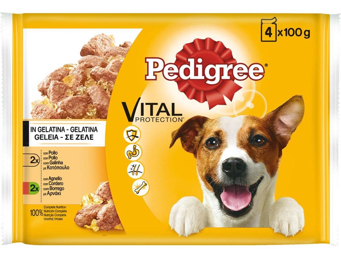 ALIM HUM CÃO PEDIGREE GAL/BORR 4X100GR GELEIA