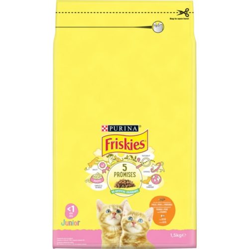 ALIMENTO GATO SECO FRANGO, LEITE E LEGUMES FRISKIES JUNIOR 1,5KG